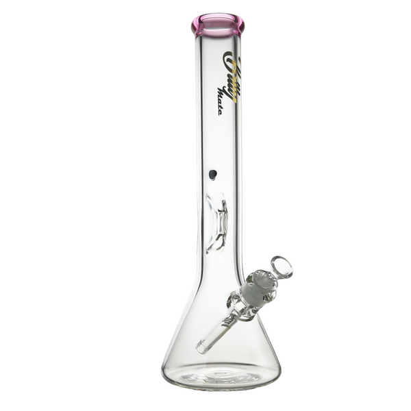 Billy Mate Extra Large 40cm Beaker Waterpipe 7mm Glass comes with Shotty & Ice Catcher - pink