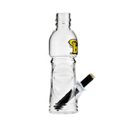 BUD BOTTLE BONG with metal stem and cone - 23CM