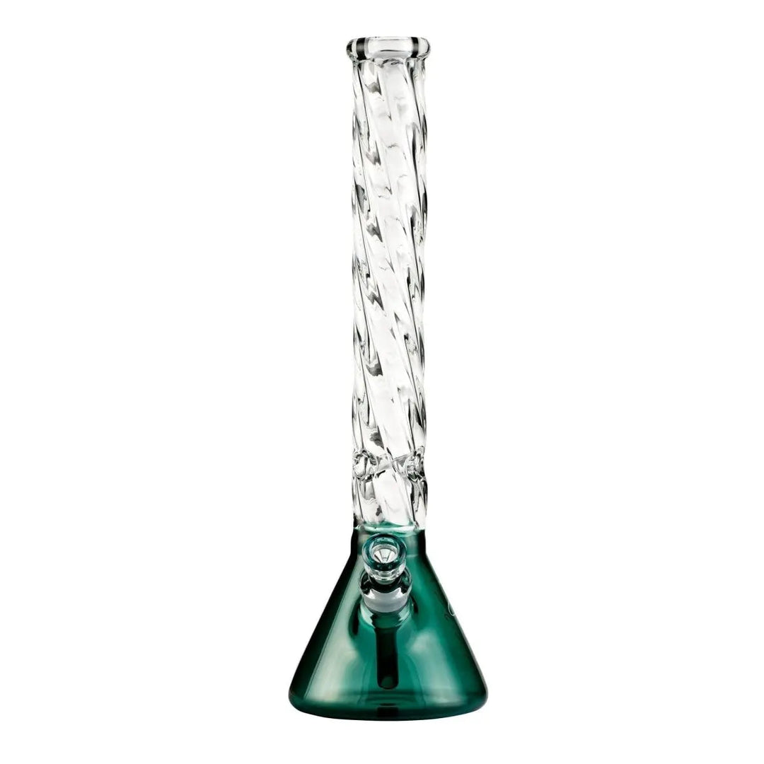 HIGHER CONCEPTS TEAL SPIRAL BONG - 45CM