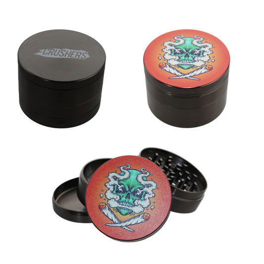 CRUSHERS 63mm 4-Piece Grinder "smokin skull"