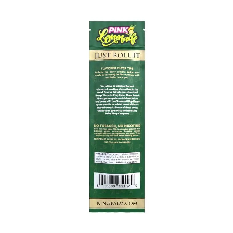 KING PALM FLAVOURED HEMP WRAPS - (2 PACK)