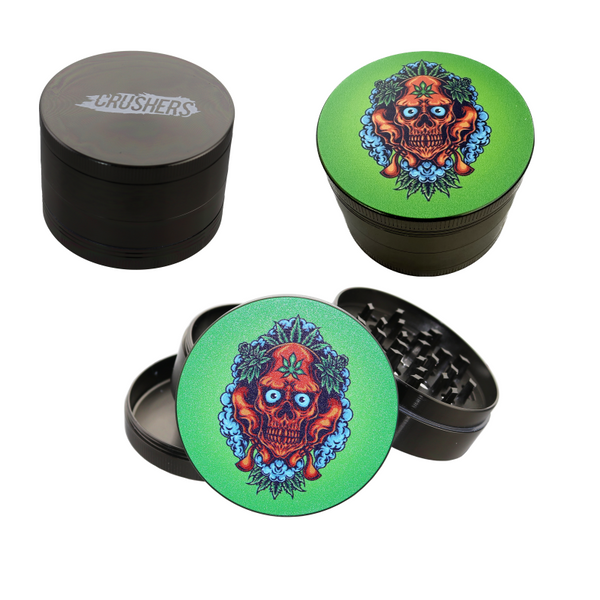 CRUSHERS “Enchanted Cannabis Skull” 63mm 4-Piece Grinder