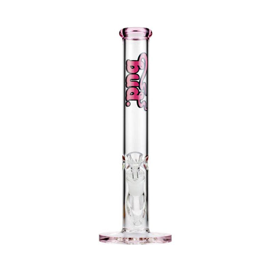 BUD PINK STRAIGHT TUBE BONG -  30CM