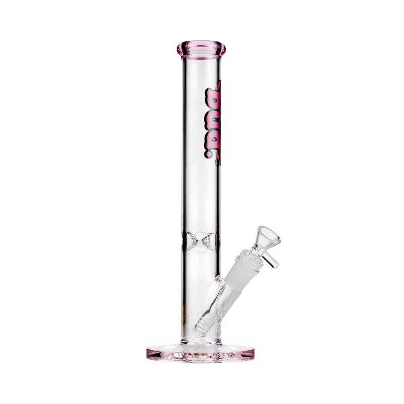 BUD PINK STRAIGHT TUBE BONG -  30CM