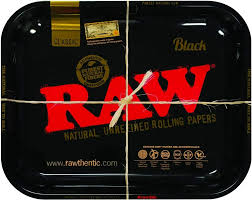 RAW black rolling tray