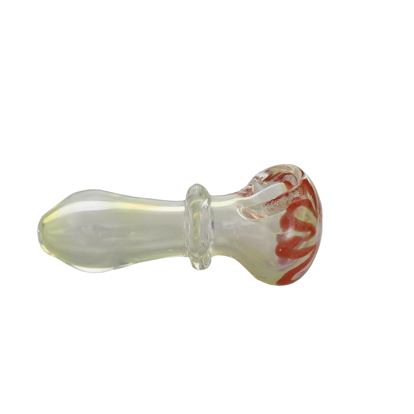 Colored / Fumed Single Ring Hand Blown Glass Pipe – 8cm